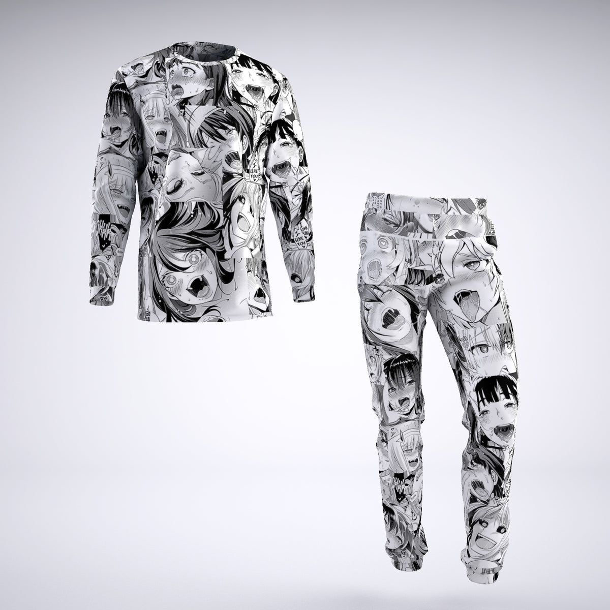 Ahegao Pattern Pajamas